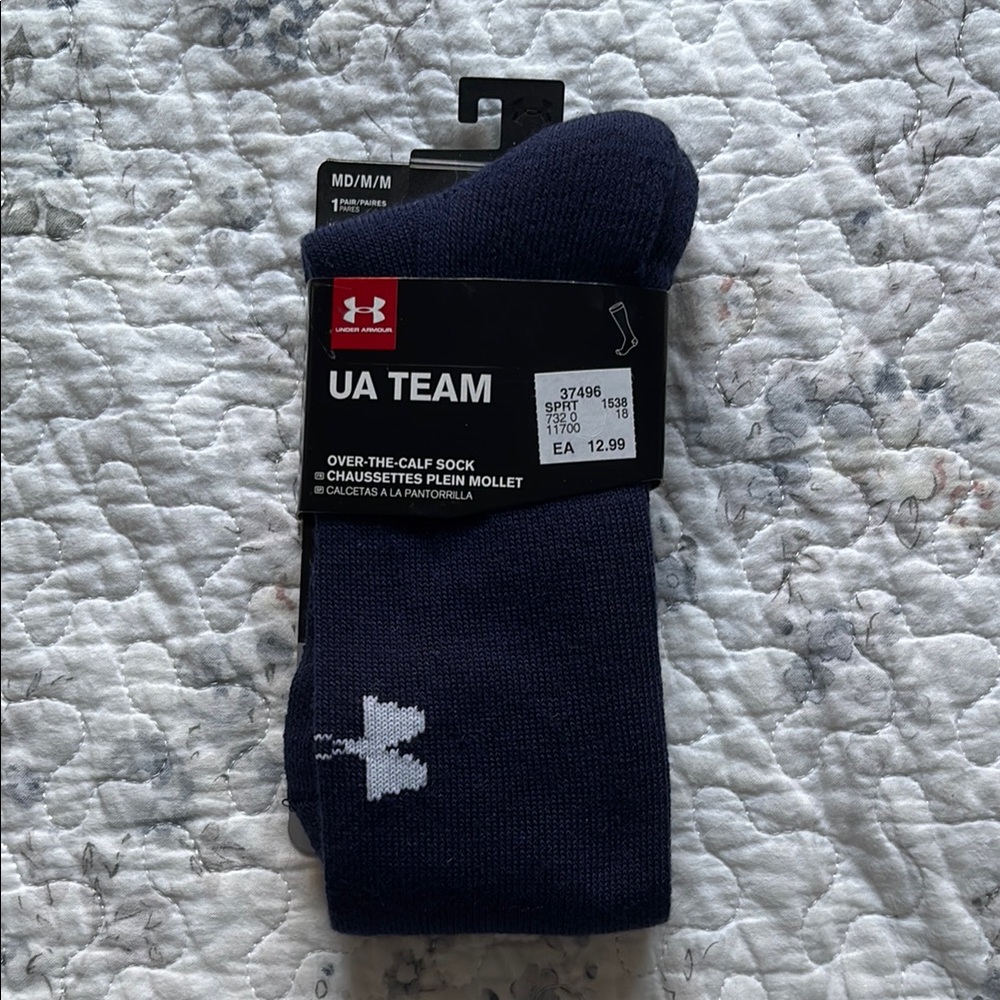 Under Armour Navy Over-the-Calf Socks